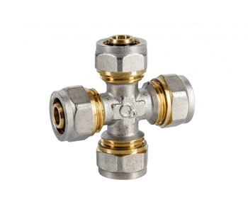 Diamantový pex-al-pex křížek kroucený 16mm FTN-011.16X16X16X16.CZ-4