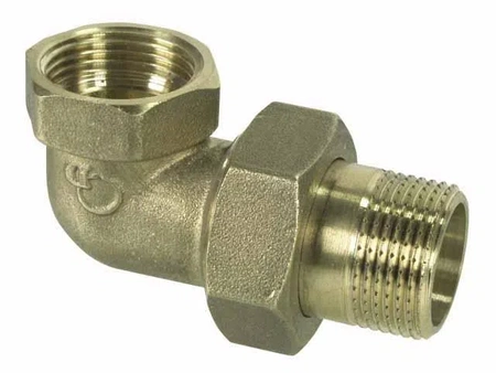 Diamantové úhlové radiátorové šroubení s O-kroužkem 1/2" ART.50-15.K-SRUB