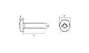 Kovový šroub A2 M05x16