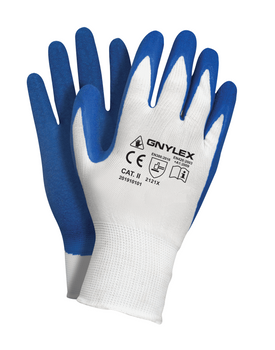 Gnylex latexové ochranné rukavice 2121X modré velikost 8