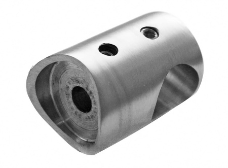 Průchozí držák pro 16mm/42,4mm AISI 304 leštěnou trubku