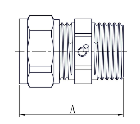 Diamantový konektor ZŁ-CH PEX-AL-PEX vnější závit 20x3/4" mosaz FTN-001.3/4X20.ZŁ.CH