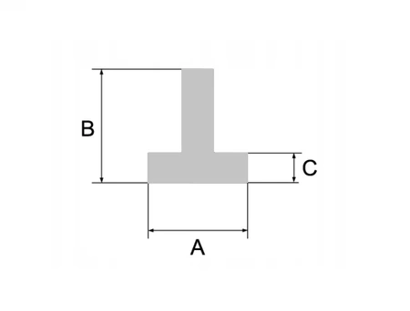 Hliníková T-tyč 30x30x3,0mm 1mb PA38