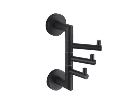 Stella trojitý pohyblivý věšák, černý matný 07.330B