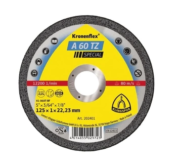 Klingspor kovový řezný kotouč 115x1x22,23mm A60TZ 202400