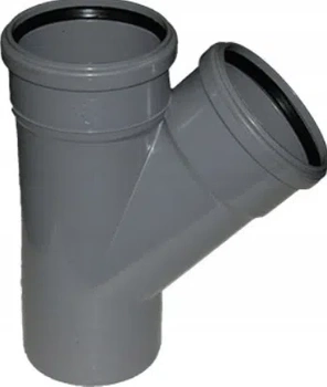 Kanalizační T 50mm 45 stupňů šedé