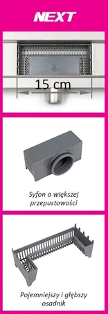 Balneo skleněný lineární odtok G-drain NEXT MILKY 70cm