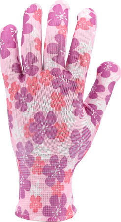 Zahradnické rukavice Flo velikost 8 barevné květy 74121