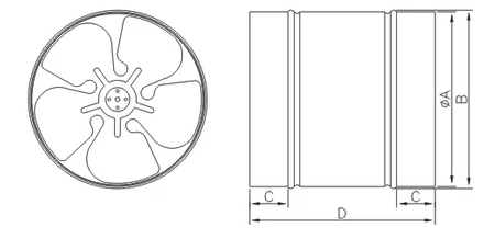 Dodáváno s potrubním ventilátorem WB 250 007-0119