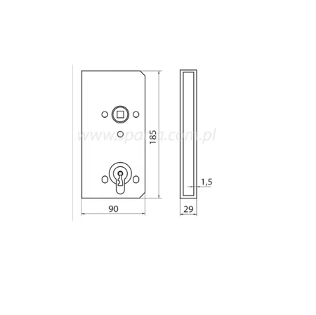 Krabička Martex pro zámek brány BICO 30 mm ZP-BY-006