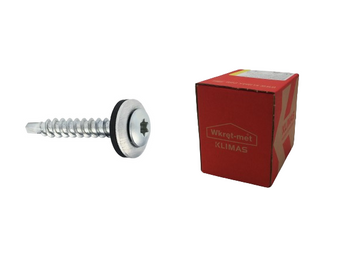 Wkręt-met samovrtný šroub s EPDM podložkou pro upevnění plechů na dřevěný podklad, pozinkovaný 4,8x35mm, 250 kusů WDD-48035