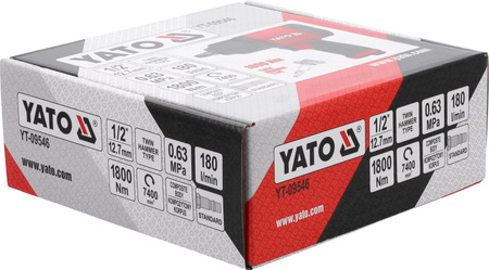 Pneumatický utahovák Yato 1/2" 1800NM kompozit YT-09546