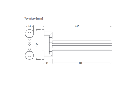 Stella tříramenný věšák 07.130