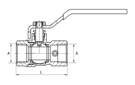 Diamantový španělský kulový kohout 3/4" s bočním odvětráním ART.2980 H-20