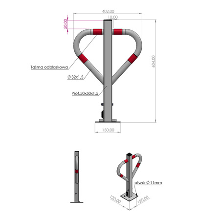 Parkovací motýlkový zámek Yato YT-55740