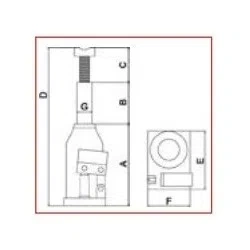 Chicago Pneumatický hydraulický zvedák na láhev 12t 8941181120