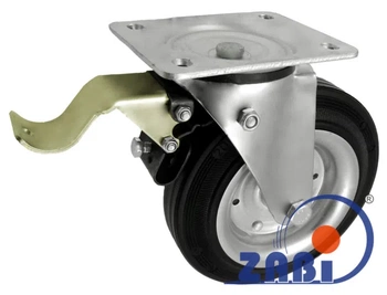 Zabi kovovo-pryžové kolo 200 v otočném pouzdře se symbolem brzdy 65H
