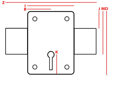 Univerzální povrchový zámek Jania T-3 Z005