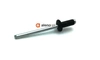Trhací nýt hliník-ocel s plochou hlavou BK RAL 9005 4x10mm