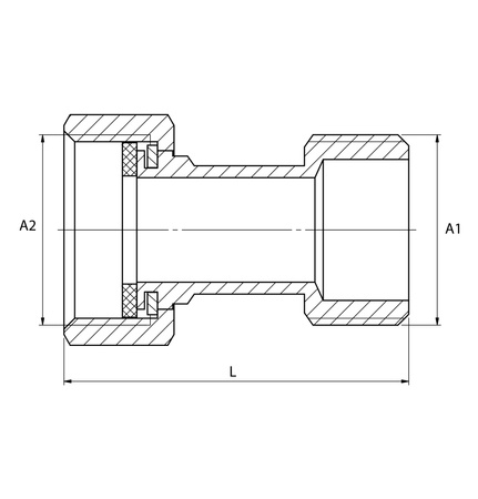 Diamantový rovný polopřipojovací 1/2" mosaz ART.47-15X15