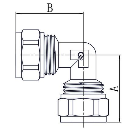 Diamantové dvojité koleno PEX-AL-PEX 25x20 mosaz FTN-006,25x20.KOL-2
