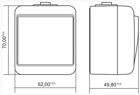 Karlik jednopólový, přisazený vypínač IP54, bílý Junior WHE-1