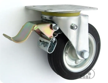 Zabi kovovo-pryžové kolo 160 v otočném pouzdře se symbolem brzdy 45H