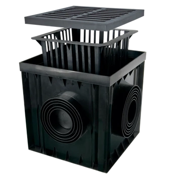 ZMM Maxpol studna s košem a PVC roštem 300x300mm A15 grafit 01884