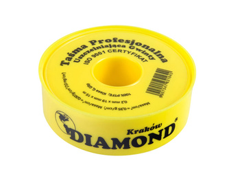 Diamantová neslinutá PTFE těsnící páska 19x0,2mm 15m ART.575