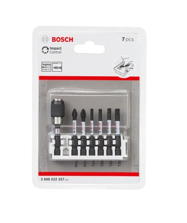 Sada bitů Bosch Impact Control pro šroubováky 7dílná 2608522327