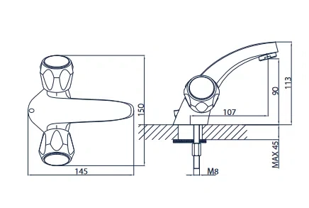 Duro umyvadlová baterie Verde Standard D/B-06.01