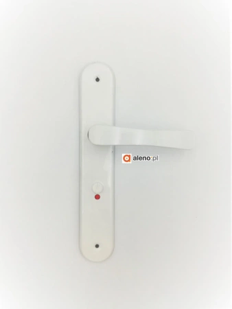 Bílá a hnědá lakovaná toaletní rukojeť