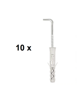 Šroubovací rozpěrná zátka s rovným háčkem 8x40mm PX-08 10ks