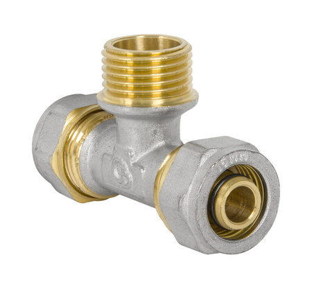 Diamantové T-kus -CH PEX-AL-PEX vnější závit 25x25x3/4" mosaz FTN-007.3/4x25x25.TC