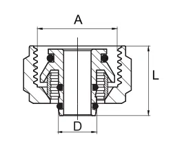 Diamantová kompresní spojka pro PEX trubky 3/4"x16 EN 1254-3 ART.8616. SPOJKA 2 ks.
