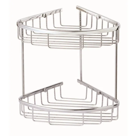 Dvojitý rohový koš Stella, chrom 16.052