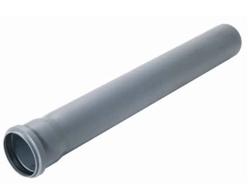 Rovná trubka Aquer s hrdlem 2000 mm x 75 mm šedá