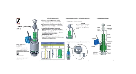 Inter Sano vypouštěcí ventil 3/6l visačka