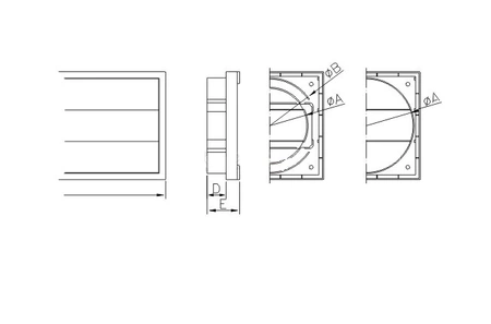 Dospel ventilační mřížka s mřížkou KRZ 100/125 007-0181