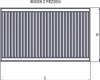 Diamantový ocelový deskový radiátor 550x900mm s bočním napájením a závěsem 22-550x900