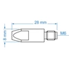 Tecweld MIG kontaktní hrot TW25 TW24 TW36 M6x28 1,0 mm MAC0204