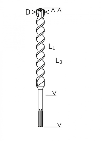 Vrták s příklepem Bosch SDS Max-4 22x400x520mm 2608685867