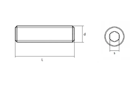 Stavěcí šroub DIN 913 M10x1x16mm