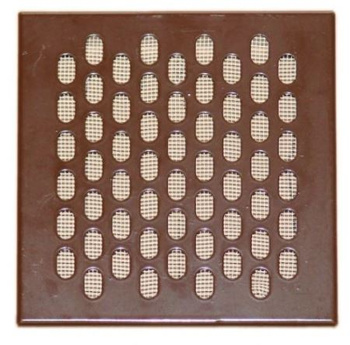 Dospel kovová nástěnná větrací mřížka hnědá D/TKM 140x140/B 007-1816
