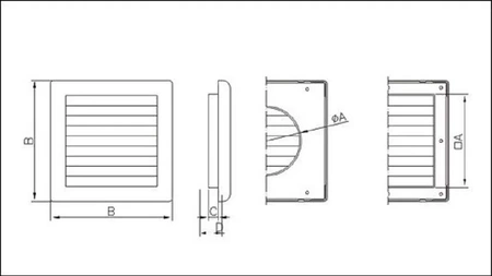 Doplňková větrací mřížka NKM 100 007-1740
