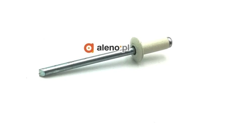 Trhací nýt hliník-ocel s plochou hlavou BK RAL 9016 4x10mm