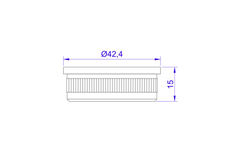 Plochá zátka pro trubku AISI 304 42,4x2 mm, leštěná