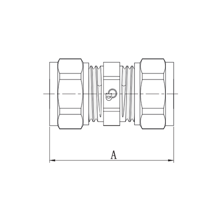 Diamantový dvojitý redukční konektor 25x20 pex-al-pex mosaz FTN-003.25x20.ZŁ-2
