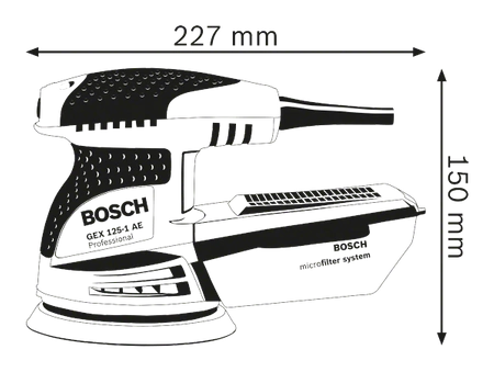 Excentrická bruska Bosch GEX 125-1 AE 0601387500