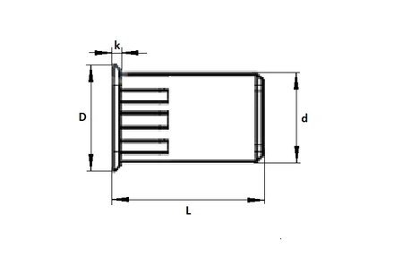 Rýhovaná nýtovací matice s válcovým nákružkem AN 315 M8 se sníženým kónickým nákružkem AN 320 M8